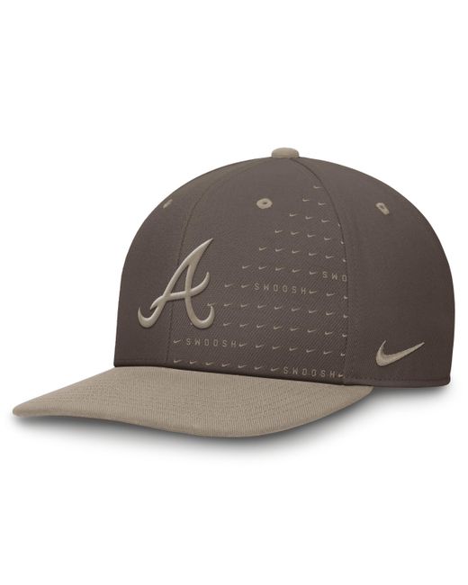Nike Gray Atlanta Braves Statement Pro Dri-fit Mlb Adjustable Hat for men