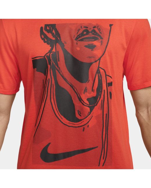 Nike Red Rise 365 Run Energy Short-sleeve Running Top for men