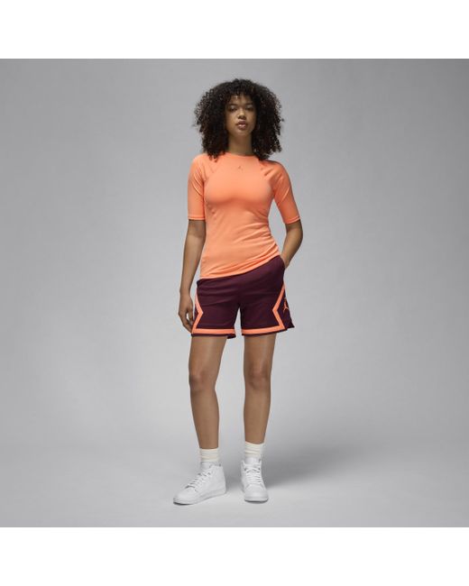 Nike Jordan Sport Double Threat Top Met Korte Mouwen in het Orange