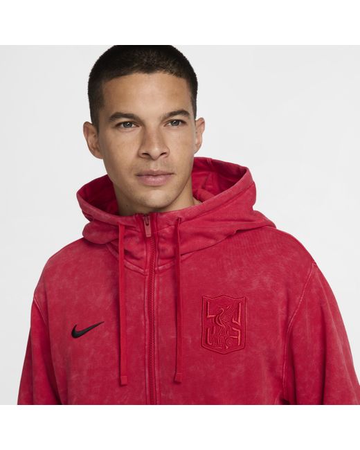Nike Liverpool Fc Club Third Soccer Full Zip French Terry Hoodie in Red for Men Lyst UK
