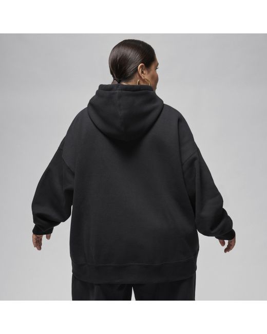 Felpa pullover con cappuccio jordan flight fleece di Nike in Black