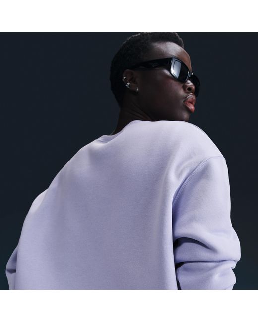 Nike Blue Sportswear Phoenix Fleece Oversized Crew-Neck Sweatshirt
