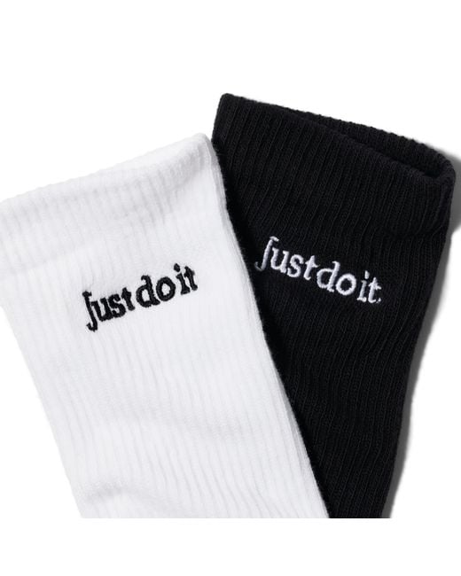 Nike Black Everyday Elevated Crew Socks (2 Pairs)