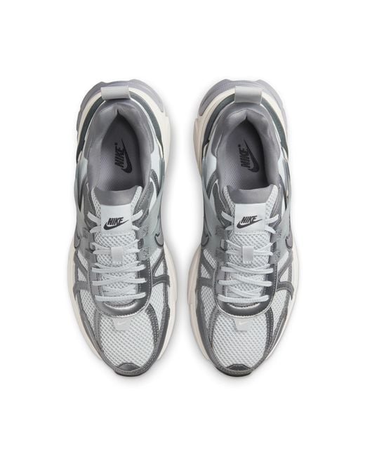 Nike Gray V2K Run Shoes With Reflective Accents