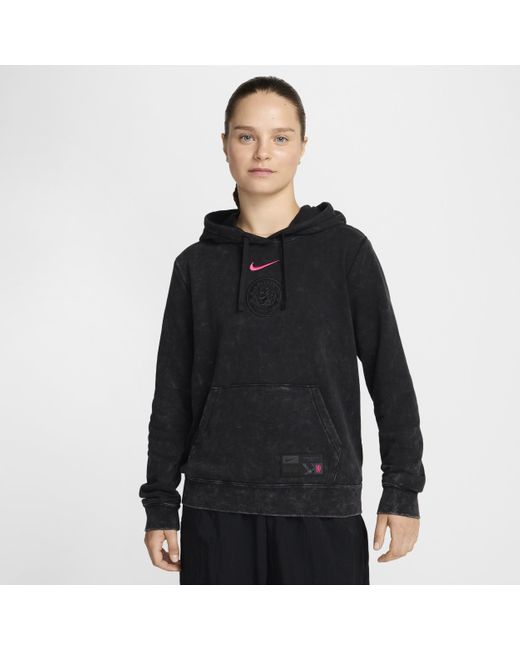 Nike Black Chelsea F.C. Club Fleece Third Football Pullover Hoodie