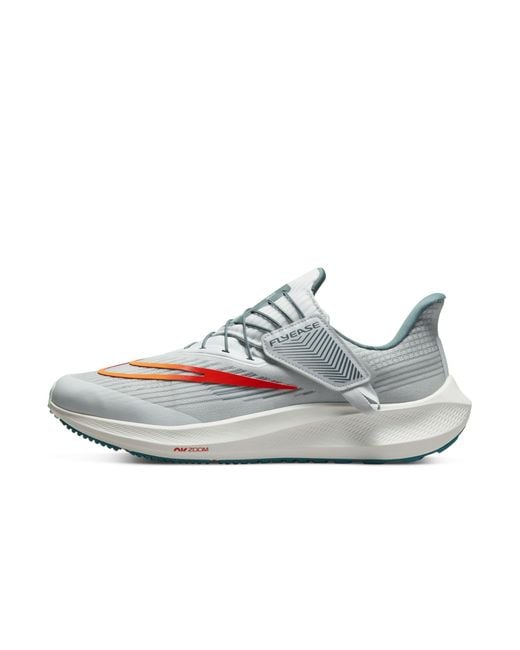 Nike Gray Air Zoom Pegasus Flyease Easy On/off Road Running Shoes Grey for men