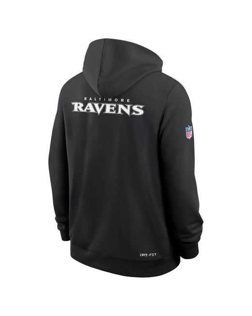 Nike Black Baltimore Ravens Initial Home Sideline Dri-Fit Nfl Pullover Hoodie for men