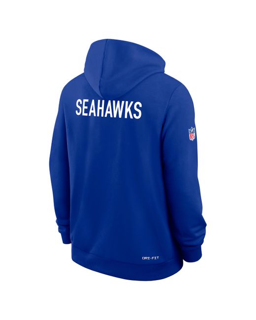 Nike Blue Seattle Seahawks Alt Offensive Set Play Sideline Dri-Fit Nfl Pullover Hoodie for men