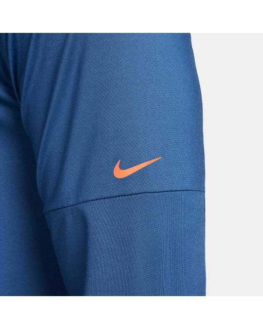 Nike Running Energy Dri-fit Hardlooptop Met Halflange Rits in het Blue voor heren