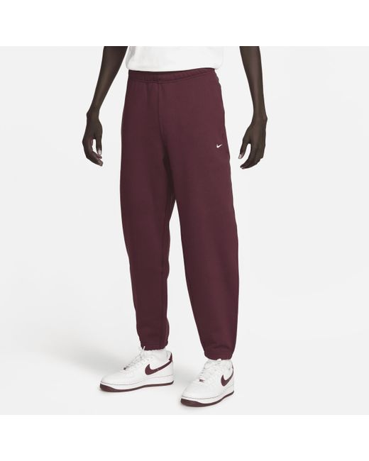 Nike Solo Swoosh Fleece Trousers in Purple for Men | Lyst