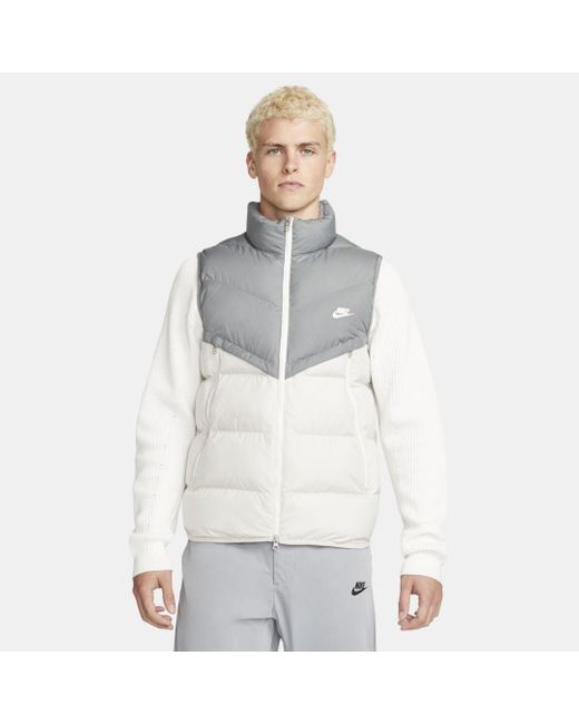 Nike Fleece Stormfit Windrunner Primaloft® Insulated Vest in Gray for