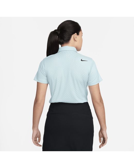 Nike Tour Dri-fit Adv Golfpolo Met Korte Mouwen in het Blue