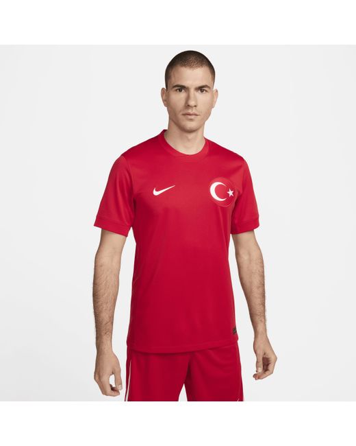 Nike Red Türkiye 2024/25 Stadium Away Dri-fit Football Replica Shirt for men