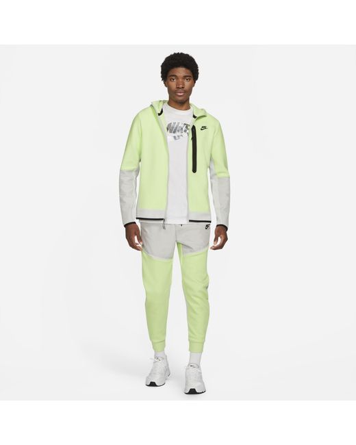 Nike Sportswear Tech Fleece Full-zip Woven Hoodie Green for Men | Lyst  Australia