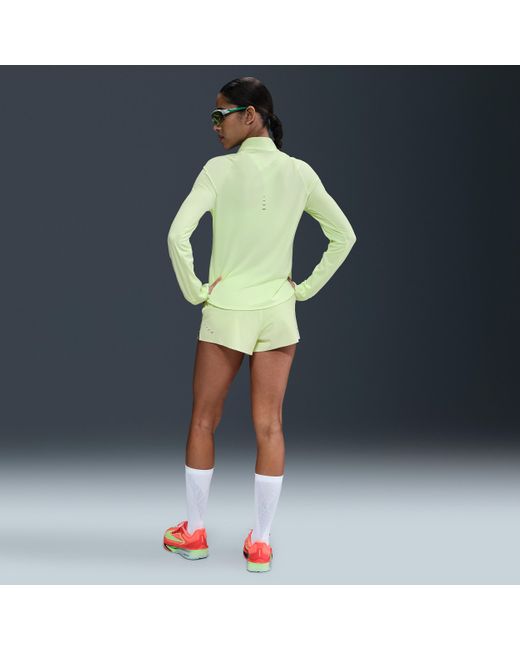 Nike Green Swift Dri-Fit Uv 1/4-Zip Running Top