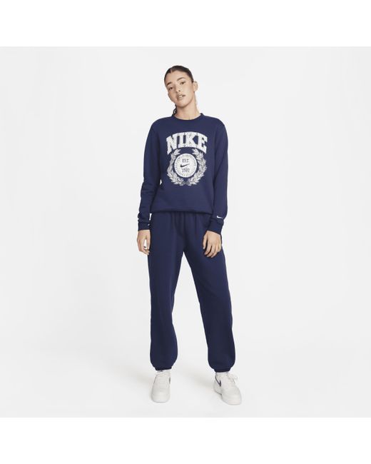 Nike Blue Sportswear Club Fleece Oversized Mid-rise Sweatpants