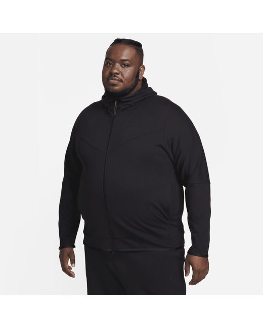 Nike Black Sportswear Tech Fleece Lightweight Full-zip Hoodie Sweatshirt for men