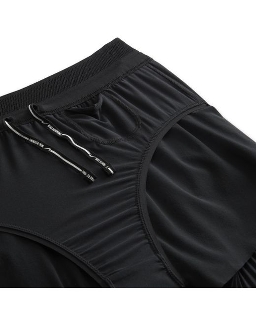 Nike Black Aeroswift Dri-Fit Adv Mid-Rise Brief-Lined 3" Running Shorts