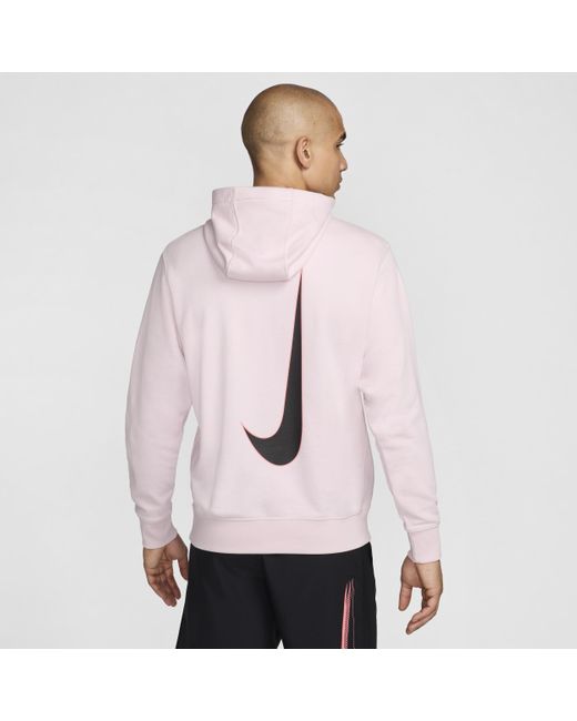 Nike Pink Club Pullover French Terry Soccer Hoodie for men
