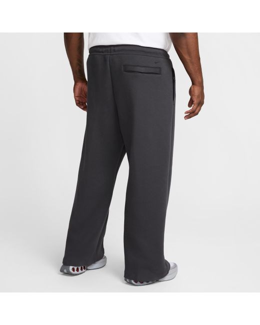Nike Black Tech Wide-Leg Fleece Pants for men