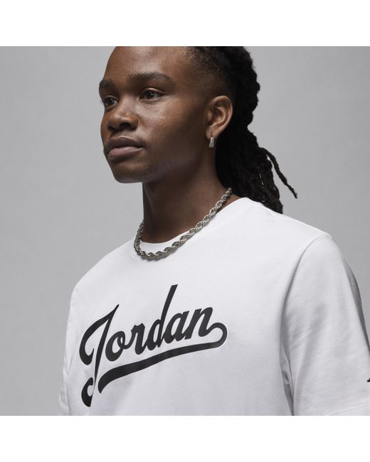 Nike White Jordan Flight Mvp T-shirt Cotton for men
