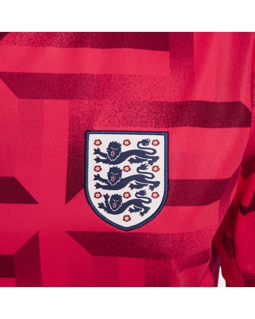 Nike Red England Academy Pro Dri-fit Football Pre-match Short-sleeve Top Polyester for men