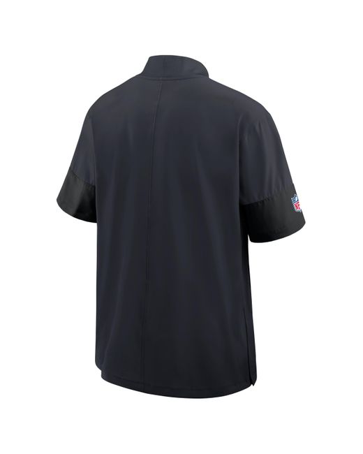 Nike Blue Houston Texans Sideline Coach Nfl 1/2-Zip Short-Sleeve Jacket for men