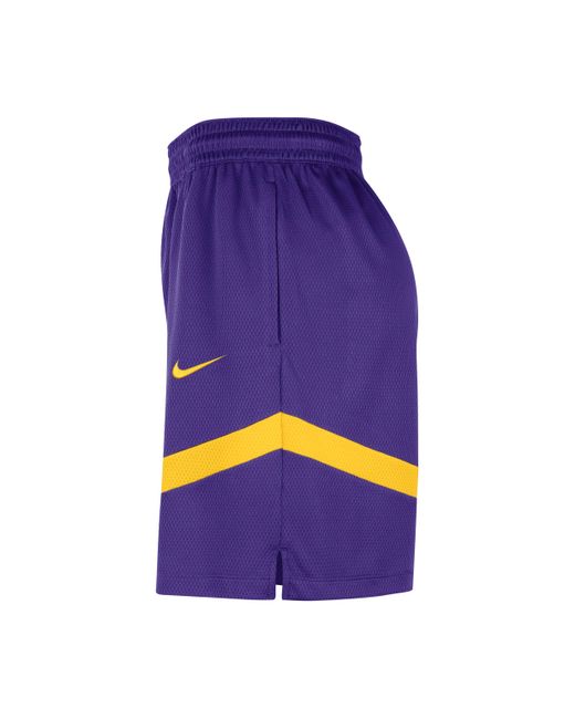 Nike Los Angeles Lakers Icon Practice Dri-fit Nba-shorts (21 Cm) in het Purple voor heren