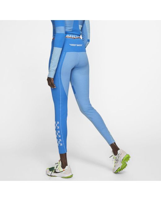 Nike X Off-white Running Tights in Blue | Lyst