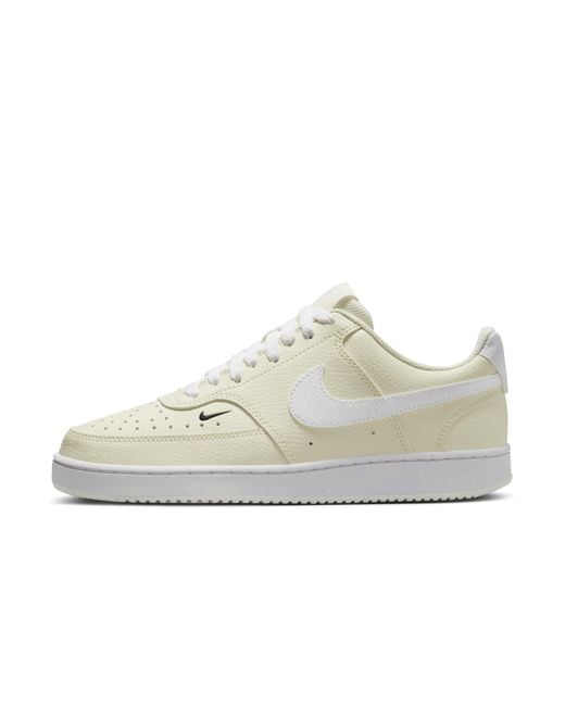 Nike White Court Vision Low Next Nature Shoes Leather