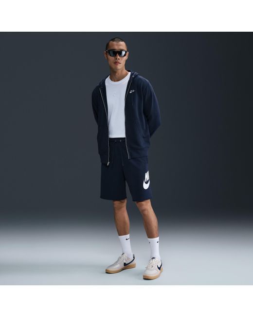 Nike Blue Club French Terry Alumni Shorts for men