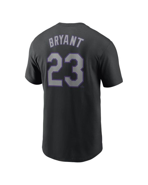 Nike Black Kris Bryant Colorado Rockies Fuse Mlb T-shirt for men