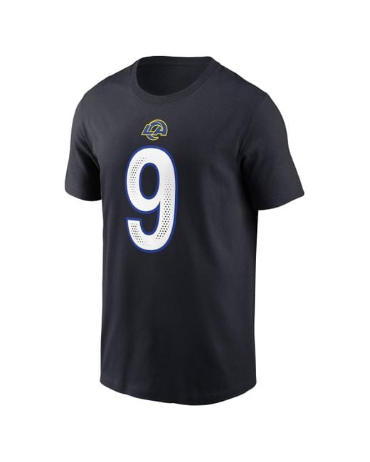 Nike Blue Matthew Stafford Los Angeles Rams Rivalries Collection Nfl T-Shirt for men