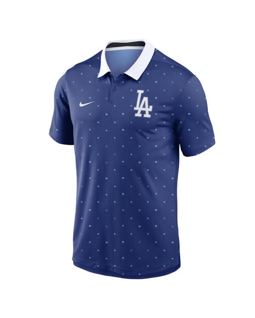 Nike Blue Los Angeles Dodgers Legacy Icon Vapor Dri-fit Mlb Polo for men