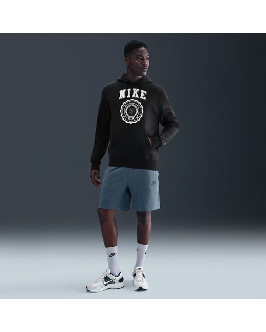 Nike Black Club Pull-Over Fleece Hoodie for men