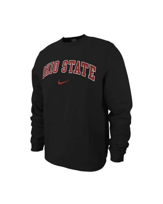 Ohio State Club Fleece Men's Nike College Pullover Hoodie.