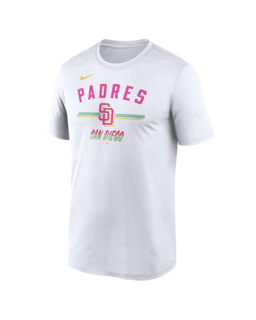 Nike White San Diego Padres City Connect Legend Dri-fit Mlb T-shirt for men