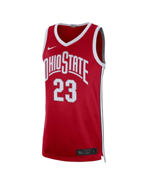 Nike Ohio State Limited Universiteitsbasketbaljersey Met Dri-fit in het Red voor heren