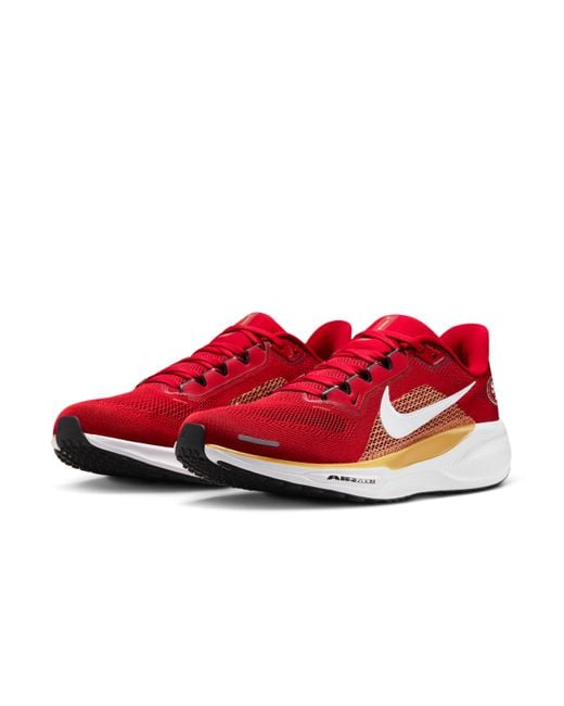 Nike Red San Francisco 49Ers Pegasus 41 Nfl Road Running Shoes for men