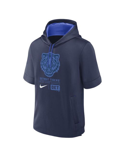 Nike Blue Detroit Tigers City Connect Mlb Short-sleeve Pullover Hoodie for men