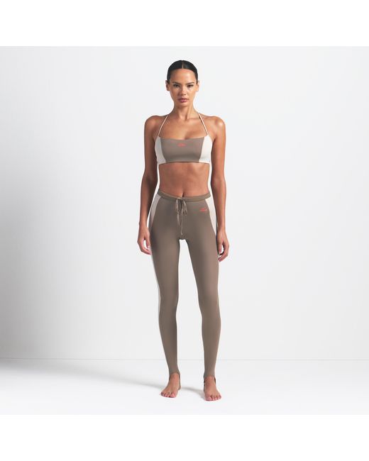 Nike White Skims Shine High-Waisted 26" Stirrup Leggings With Drawcord