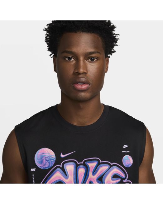 Nike Dri-fit Basketbalshirt Zonder Mouwen in het Black voor heren