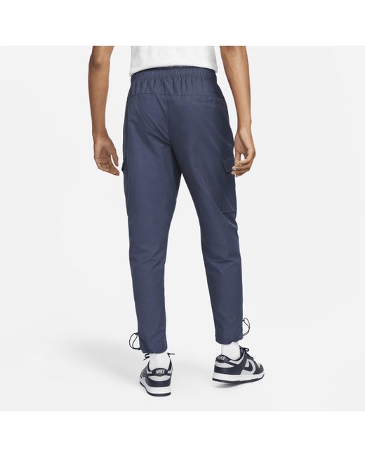 Nike Blue Sportswear Repeat Woven Trousers Nylon for men