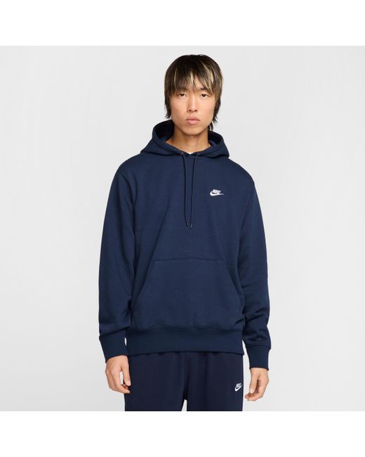 nike french terry hoodie blue