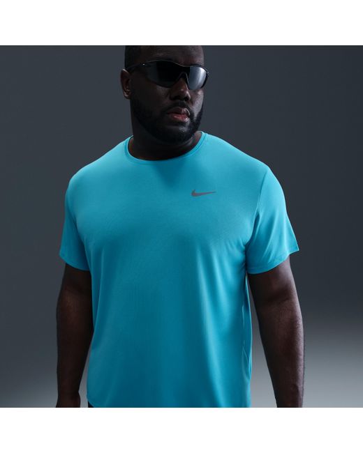 Nike Green Miler Dri-Fit Uv Short-Sleeve Running Top for men