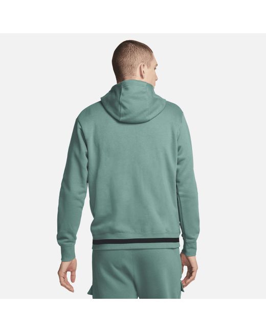 Felpa pullover in fleece con cappuccio air di Nike in Green da Uomo