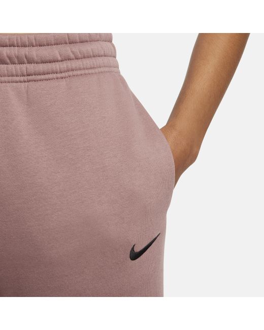 Nike Pink Sportswear Phoenix Fleece Mid-rise Tracksuit Bottoms Polyester