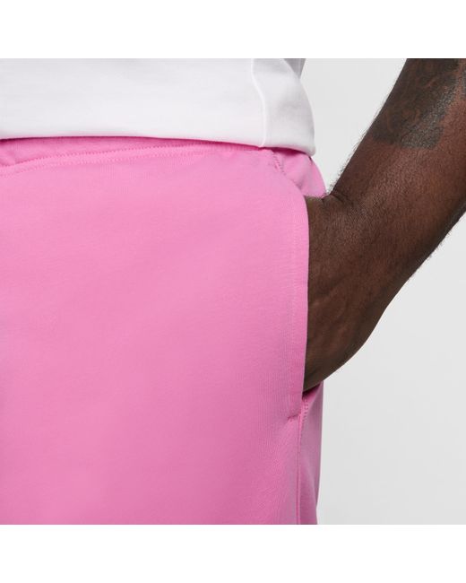 Nike Pink Club French Terry Flow Shorts for men