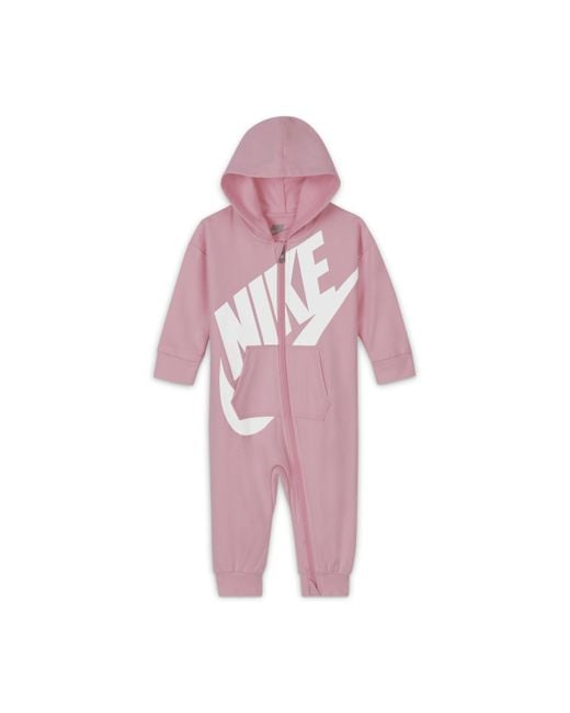 Nike Pink Baby (0-3M) Full-Zip Overalls for men