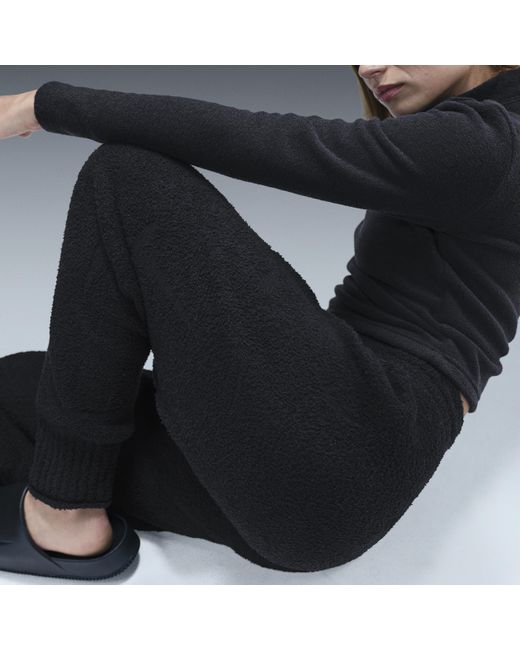 Nike Black Sportswear Phoenix Cozy Bouclã High-Waisted Oversized Knit Pants